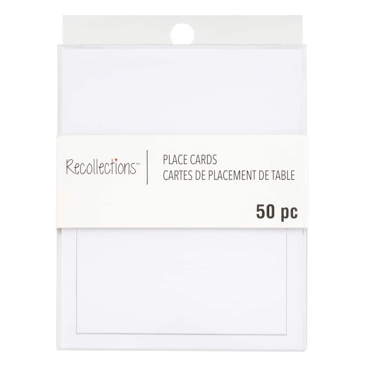 12 Packs: 50 ct. (600 total) Silver Trim Place Cards by Recollections™